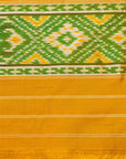 Ikatan Yellow & Orange Mulberry Silk Pochampally Ikat Saree Ikatan