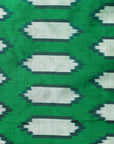 Ikatan Green & Red Mulberry Silk Pochampally Ikat Saree Ikatan