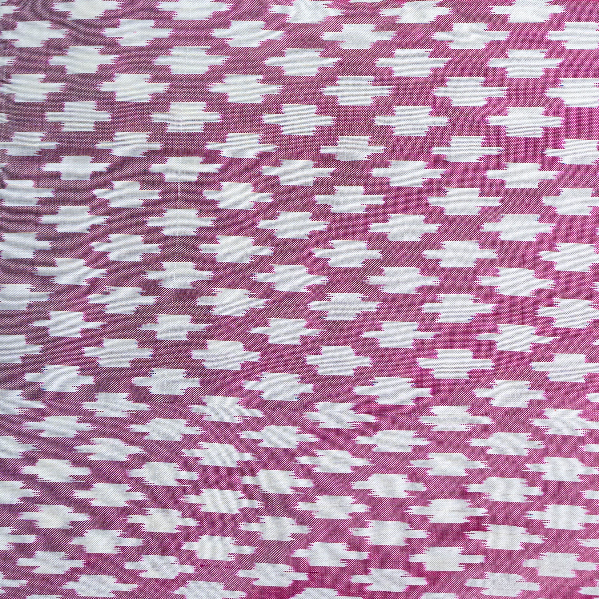 Ikatan Mauve & Pink Mulberry Silk Pochampally Ikat Saree Ikatan