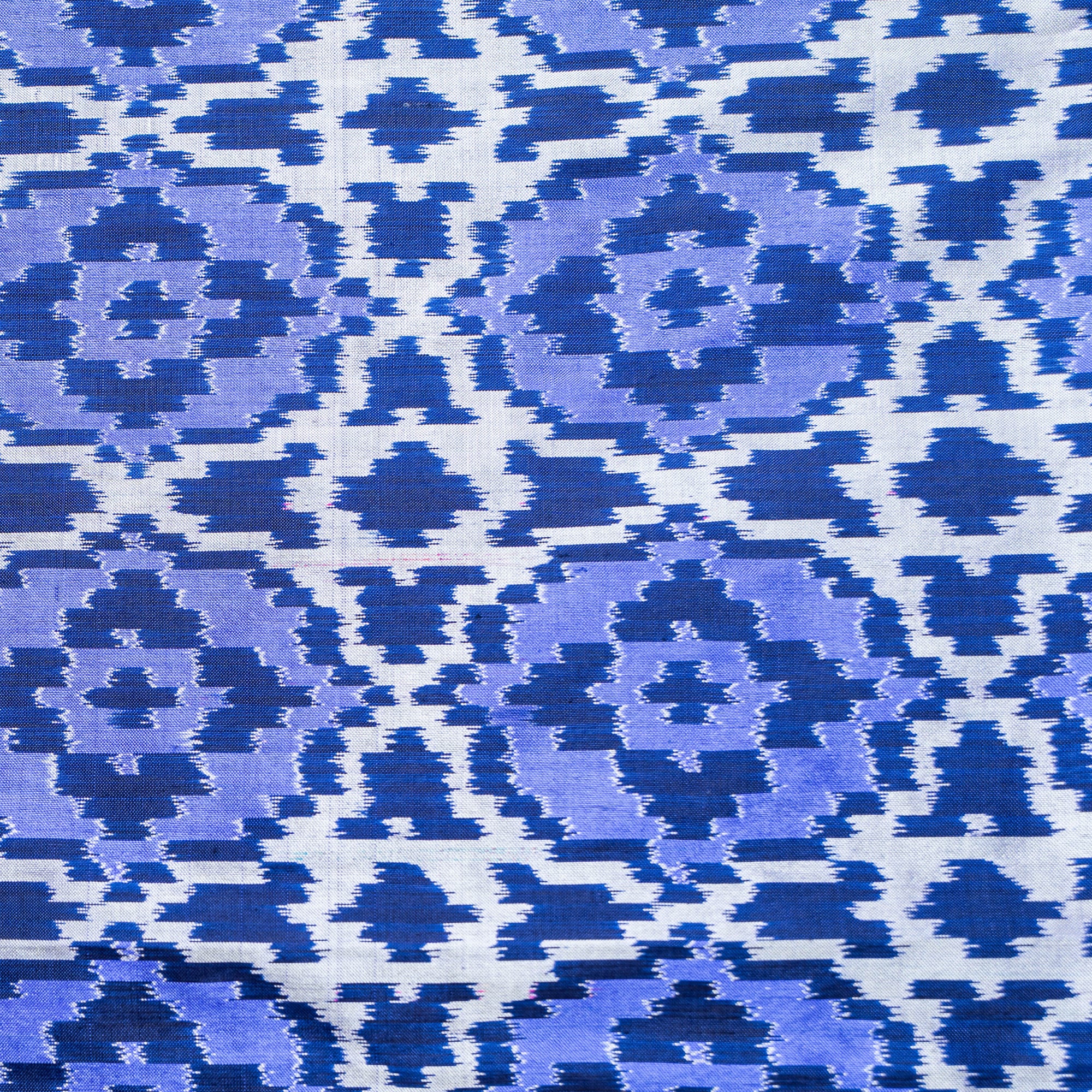 Ikatan Iris Purple &amp; Yellow Mulberry Silk Pochampally Ikat Saree Ikatan