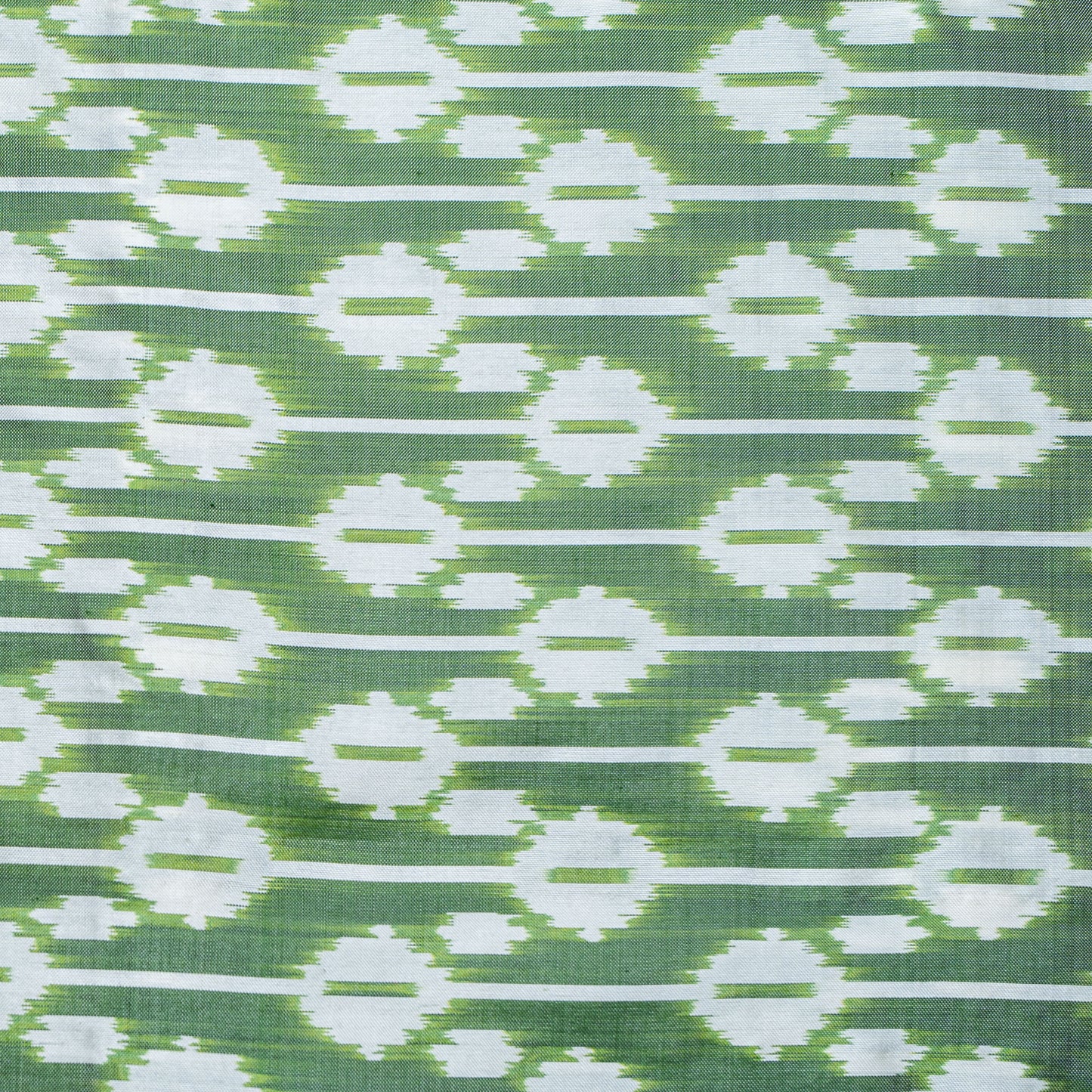 Ikatan Sage Green & Dark Pink Mulberry Silk Pochampally Ikat Saree Ikatan