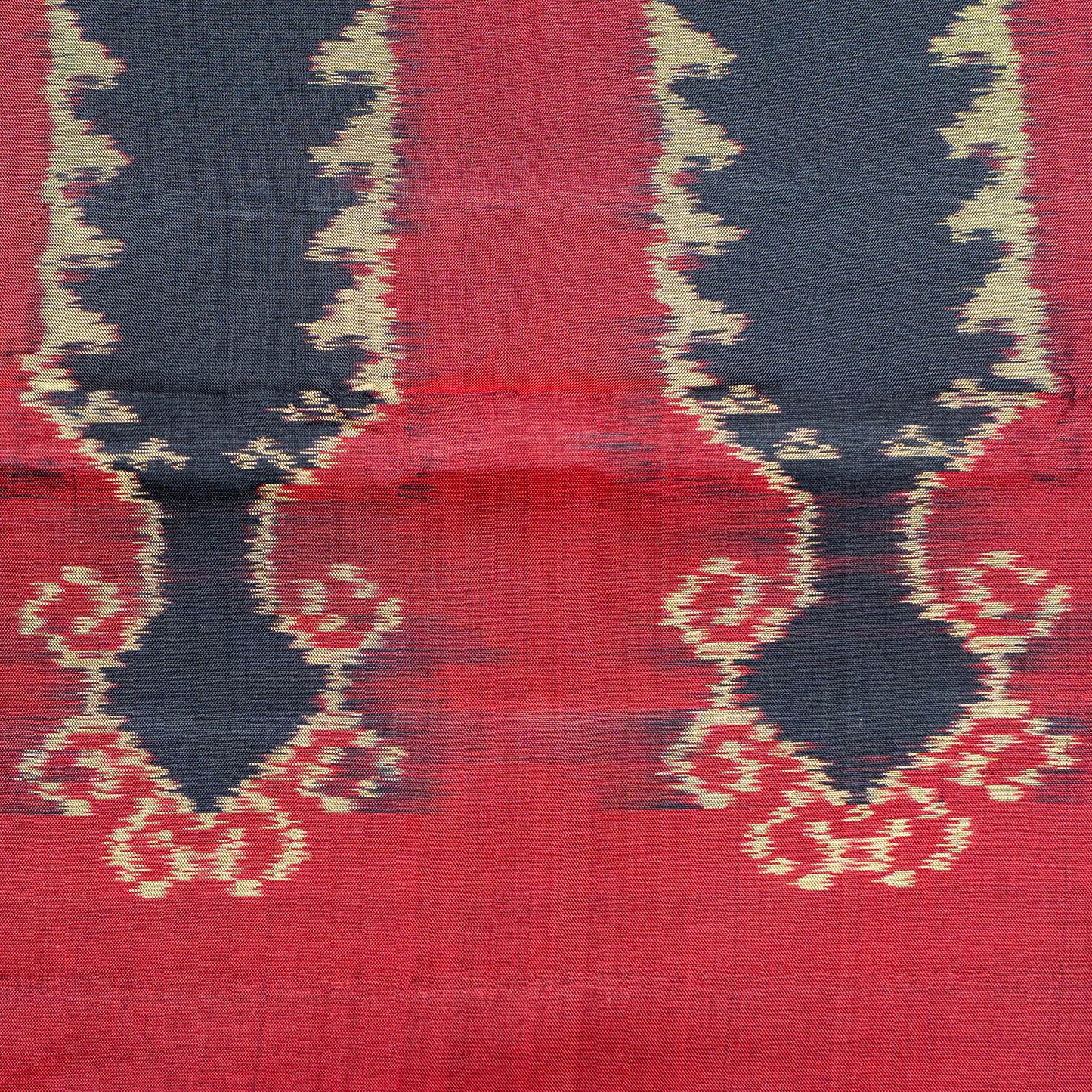 Poonam Bhagat Black & Maroon Mulberry Silk Gujarat Ikat Saree Ikatan