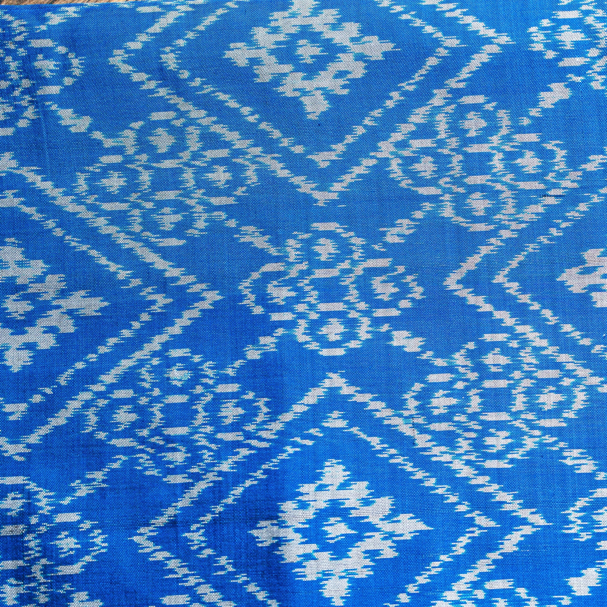 Ikatan Electric Blue Mulberry Silk Odisha Ikat Saree Ikatan