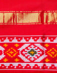 Ikatan Light Red & Yellow Mulberry Silk Odisha Ikat Saree Ikatan