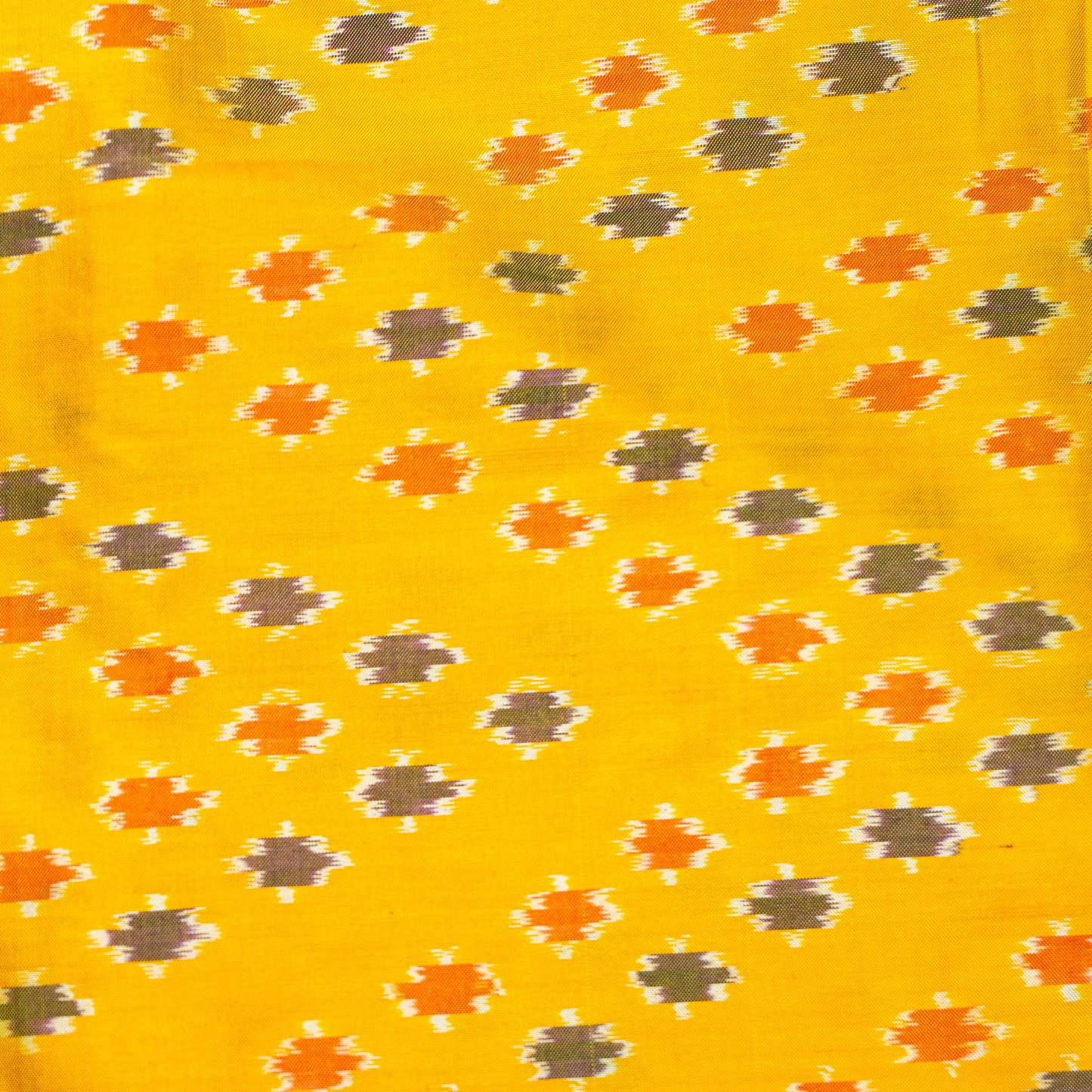 Ikatan Yellow & Purple Mulberry Silk Odisha Ikat Saree Ikatan