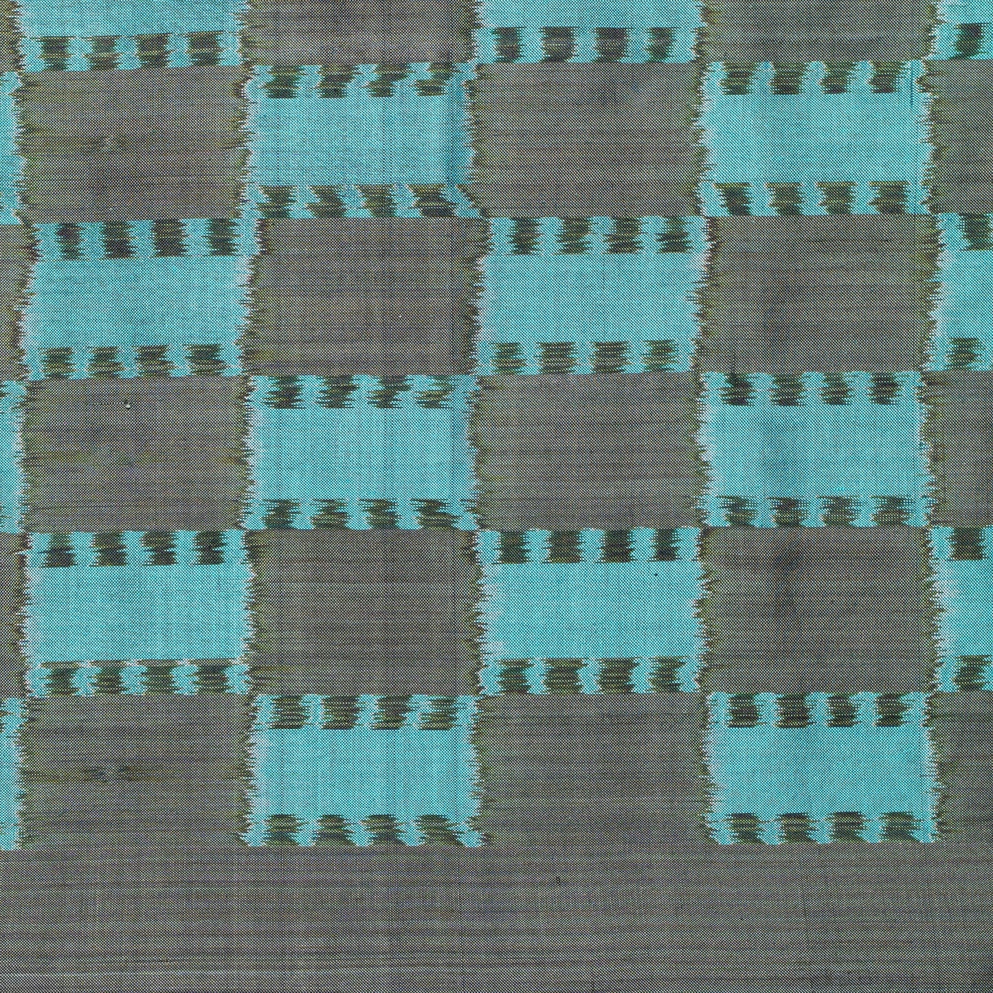 Ikatan Metallic Blue Mulberry Silk Pochampally Ikat Saree Ikatan