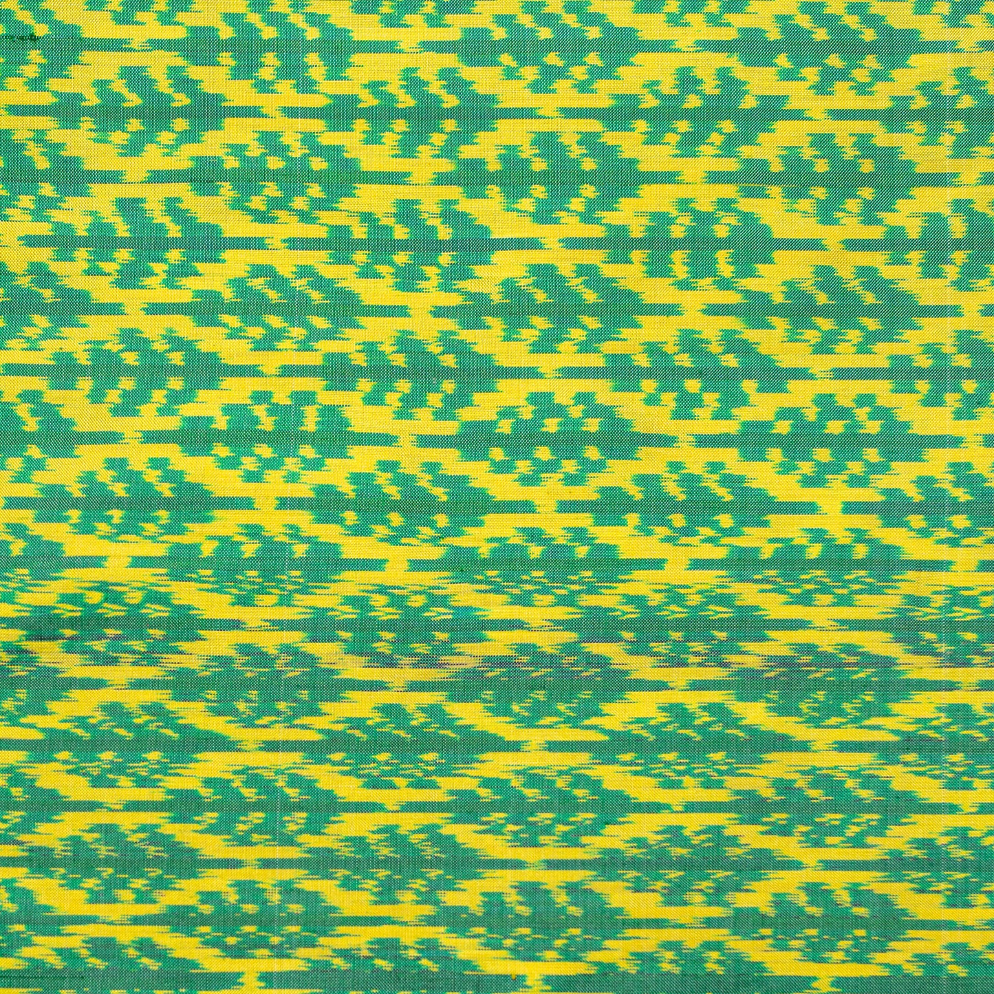 Bibhu Mohapatra Green & Yellow Mulberry Silk Pochampally Ikat Saree Ikatan