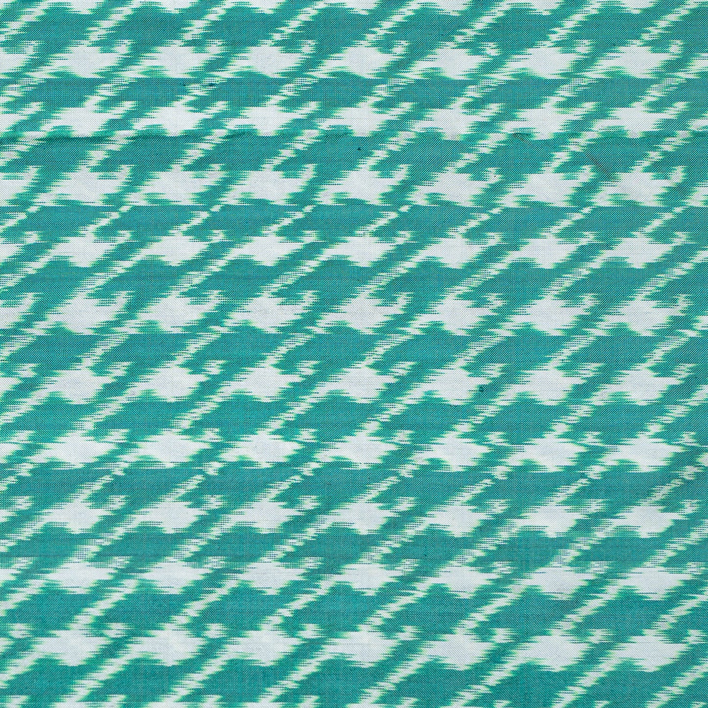 Bibhu Mohapatra Sea Green & White Mulberry Silk Pochampally Ikat Saree Ikatan