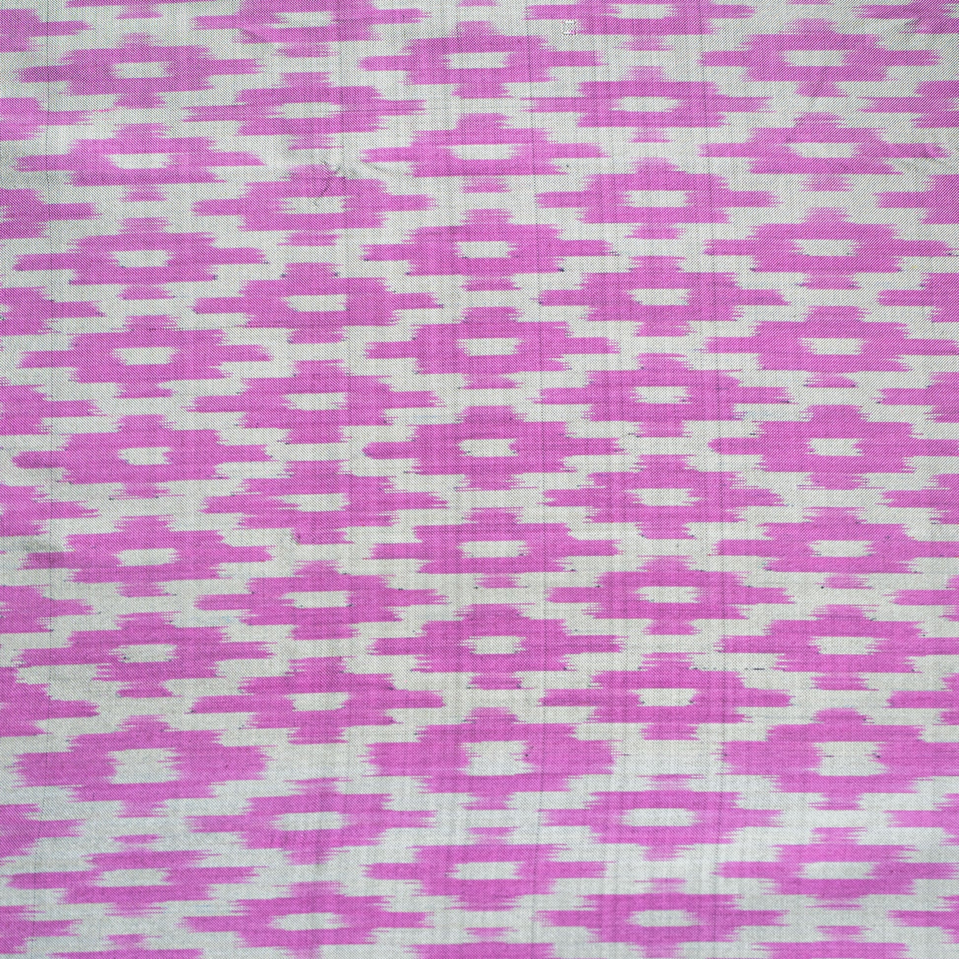 Bibhu Mohapatra Purple & Silver Mulberry Silk Pochampally Ikat Saree Ikatan