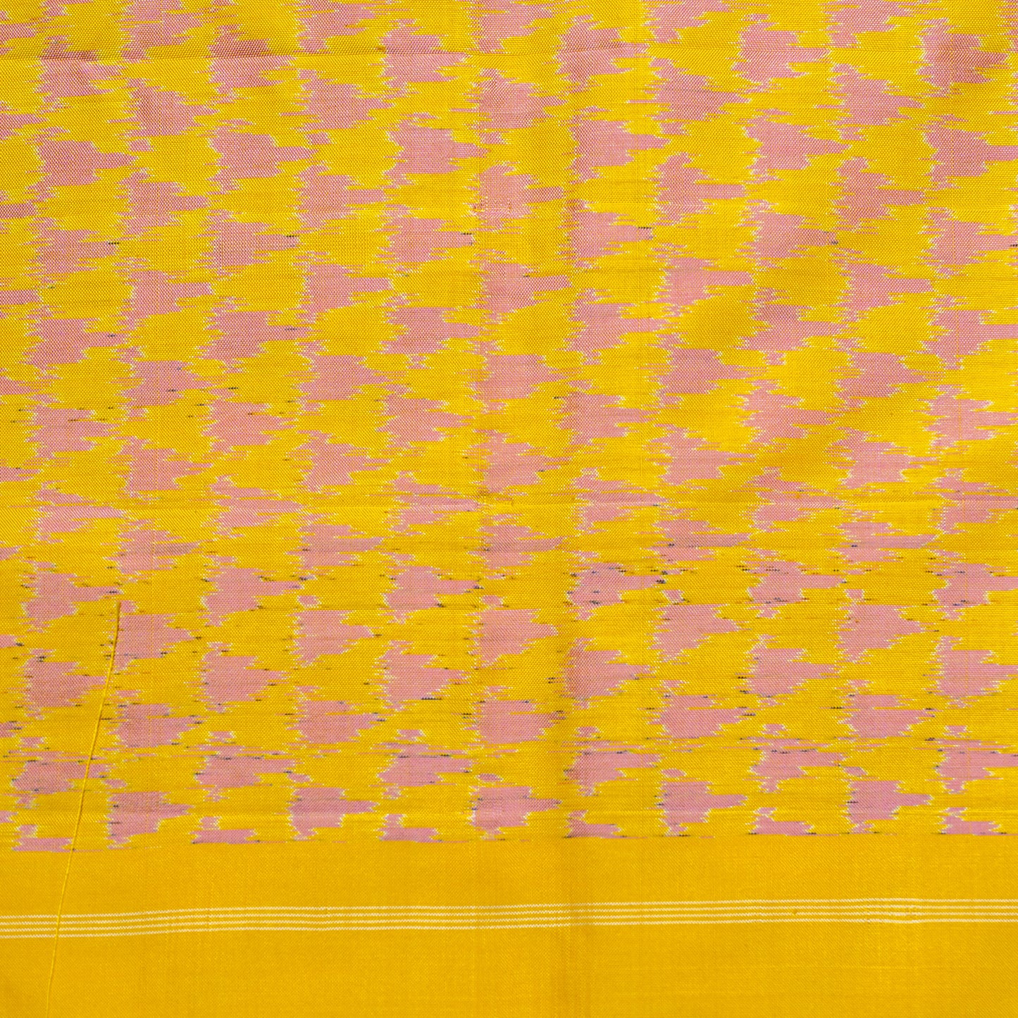 Bibhu Mohapatra Yellow & Grey Mulberry Silk Pochampally Ikat Saree Ikatan