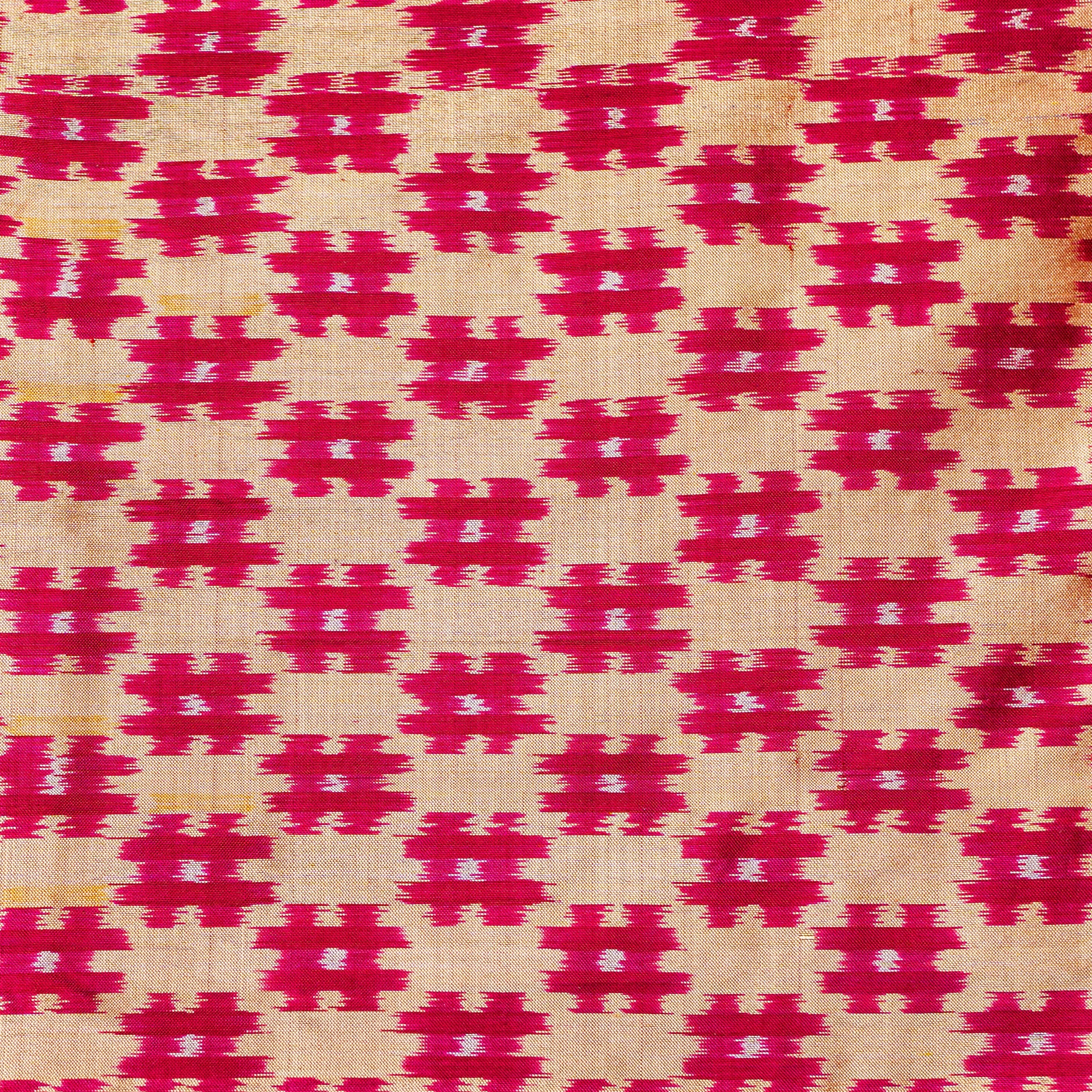 Bibhu Mohapatra Red & Yellow Mulberry Silk Pochampally Ikat Saree Ikatan