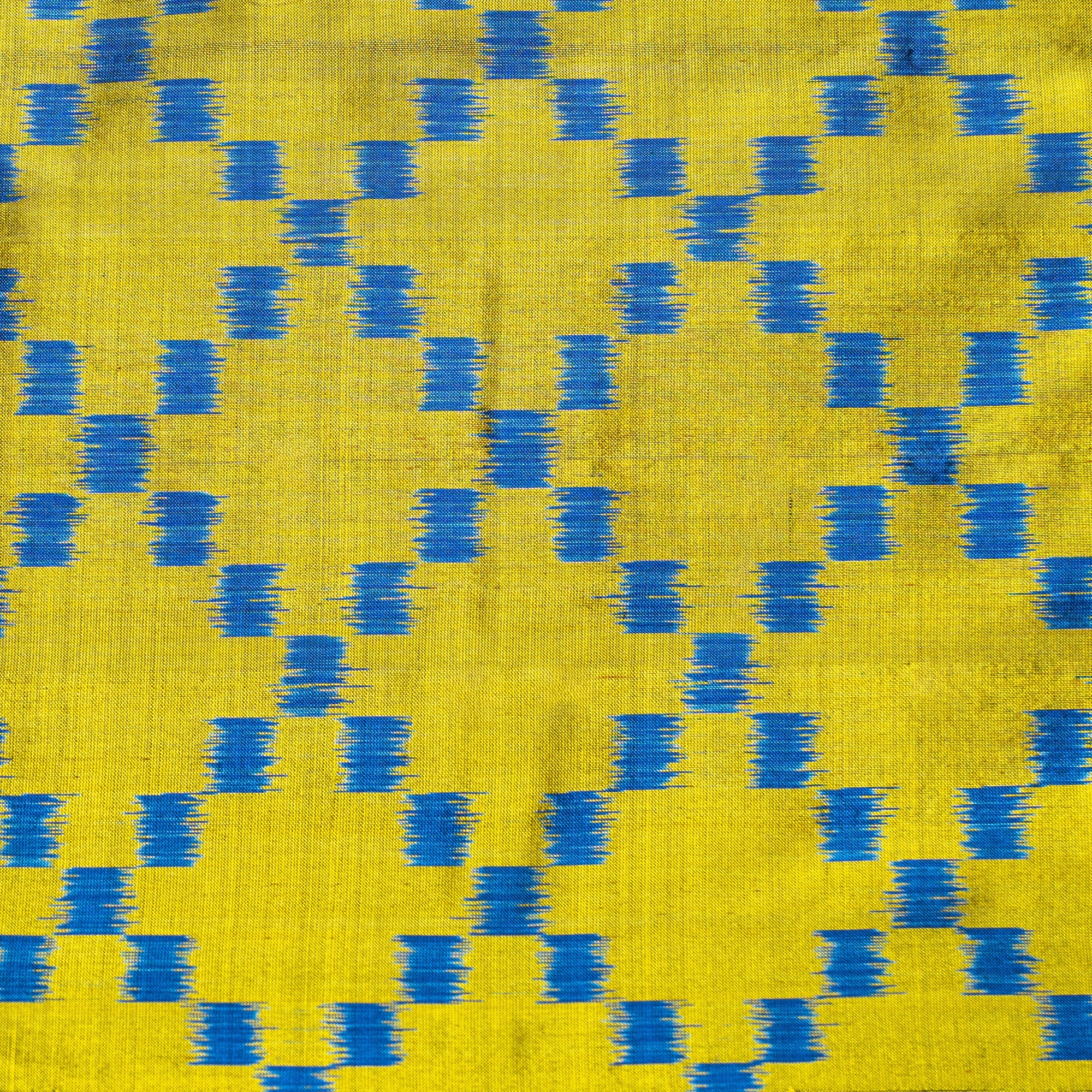 Ikatan Brown &amp; Yellow Mulberry Silk Odisha Ikat Saree Ikatan