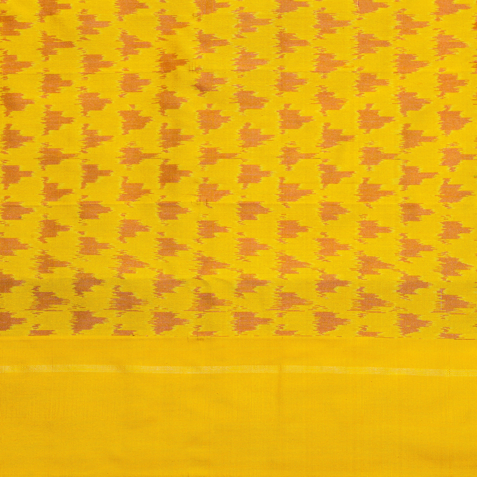 Bibhu Mohapatra Mauve & Yellow Mulberry Silk Pochampally Ikat Saree Ikatan