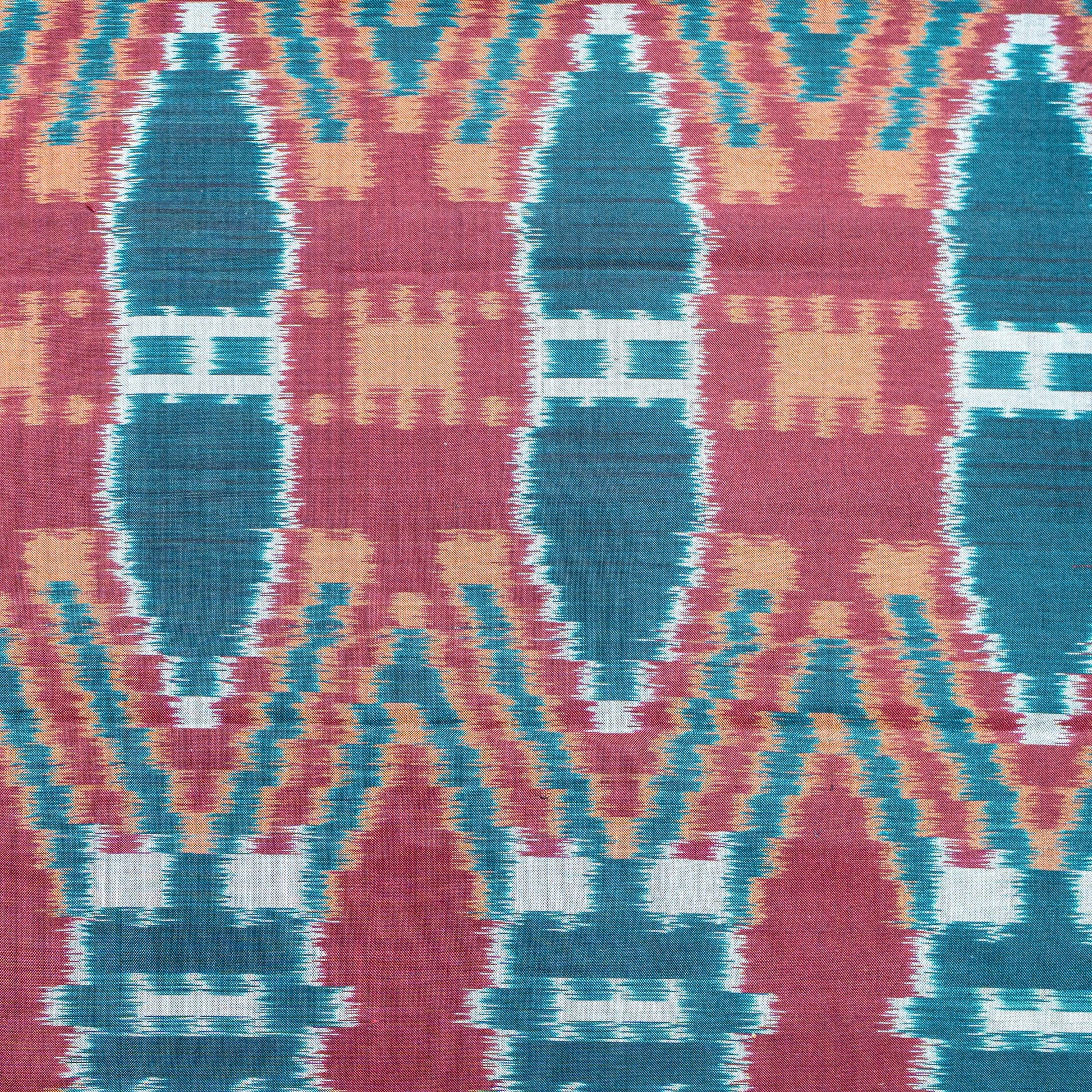 Bibhu Mohapatra Maroon & Blue Mulberry Silk Odisha Ikat Saree Ikatan
