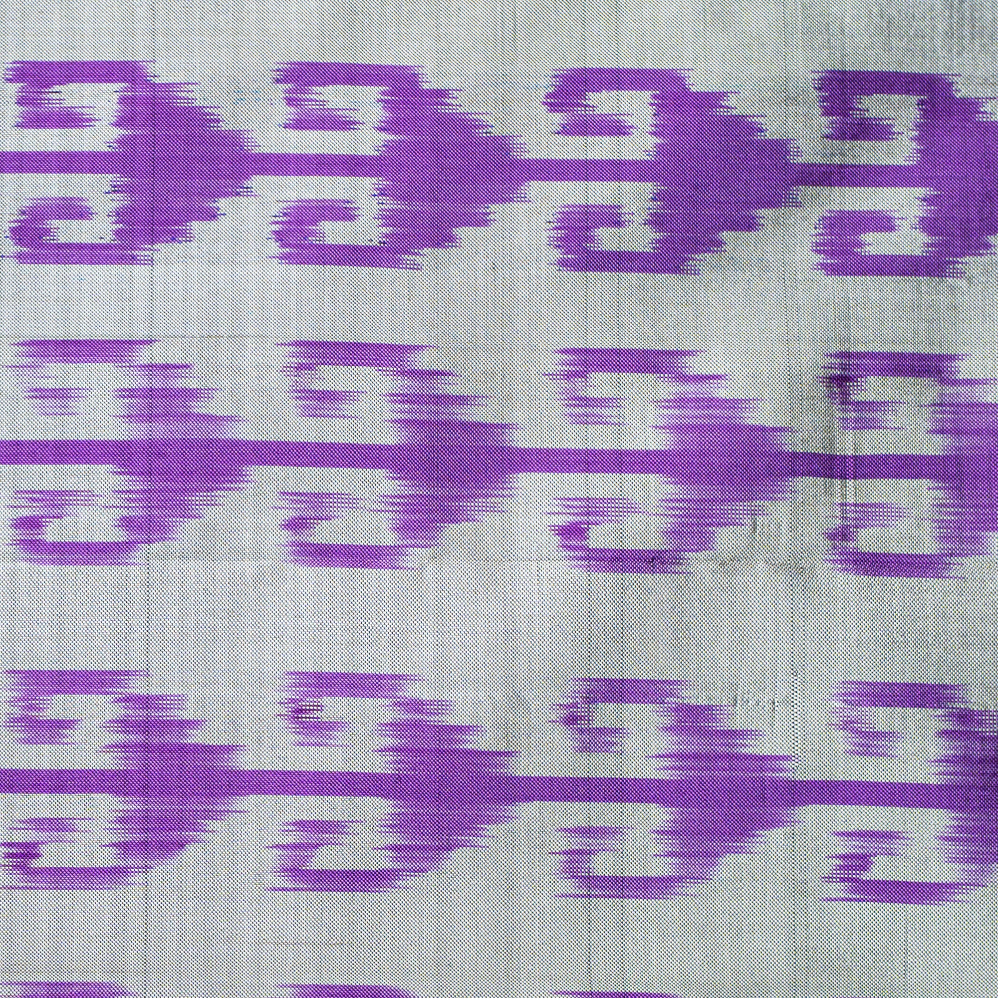 Bibhu Mohapatra Purple &amp; Silver Mulberry Silk Pochampally Ikat Saree Ikatan