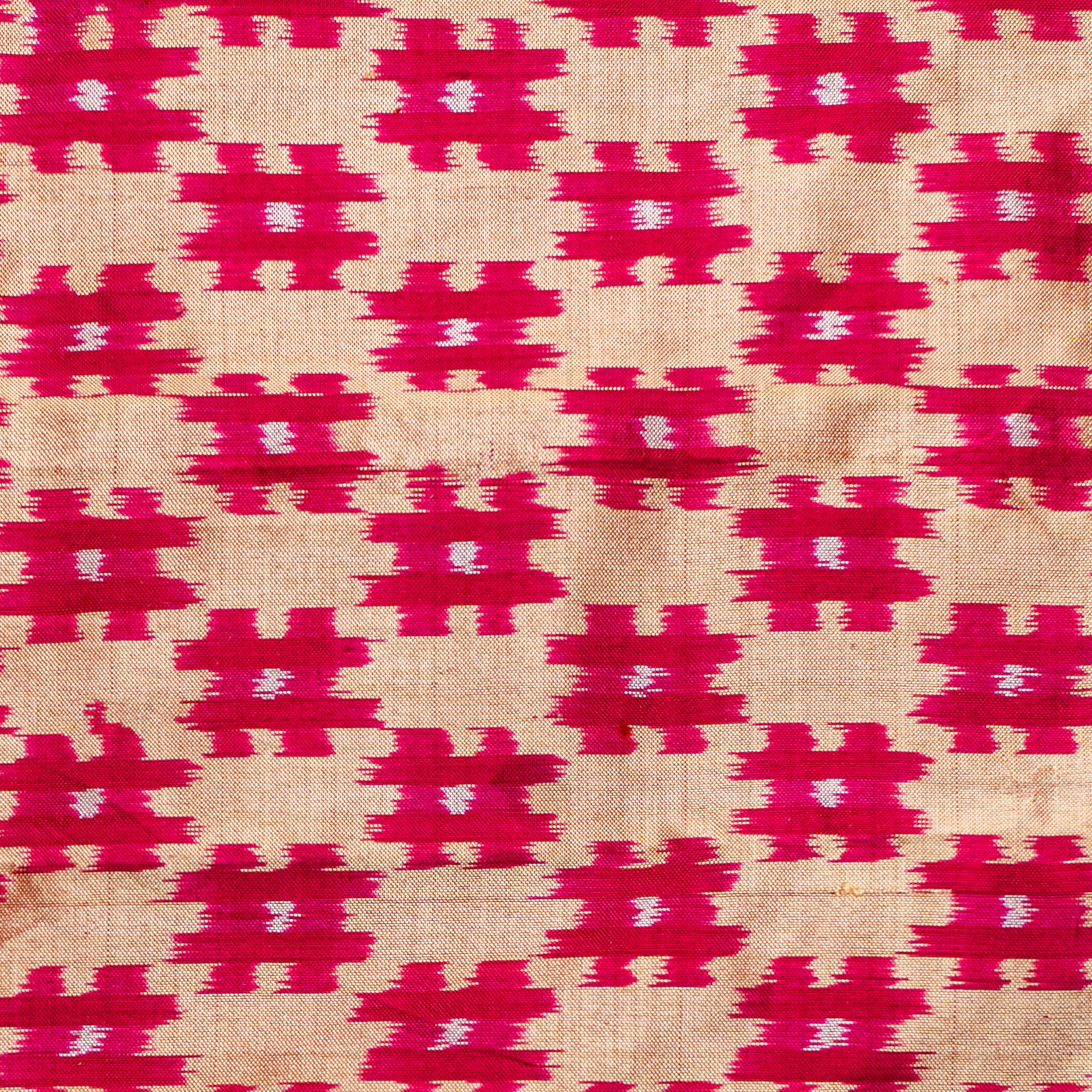 Bibhu Mohapatra Red &amp; Yellow Mulberry Silk Odisha Ikat Saree