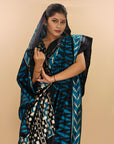 Bibhu Mohapatra Blue & Silver Mulberry Silk Odisha Ikat Saree