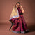 Bibhu Mohapatra Dark Purple & Orange Mulberry Silk Odisha Ikat Saree Ikatan