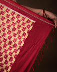 Bibhu Mohapatra Red & Yellow Mulberry Silk Pochampally Ikat Saree Ikatan