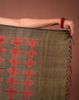 Bibhu Mohapatra Golden & Black Mulberry Silk Odisha Ikat Saree Ikatan