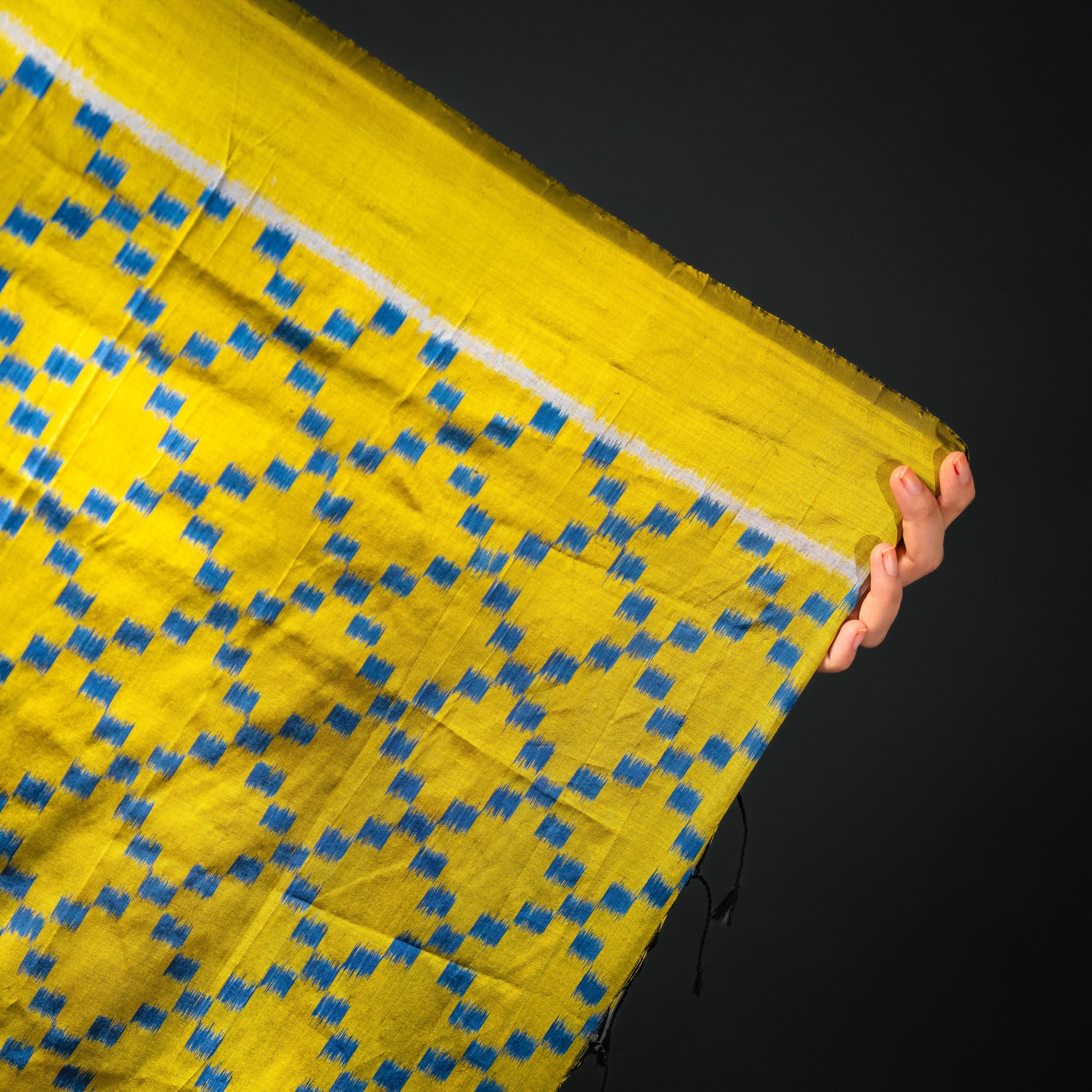 Ikatan Brown & Yellow Mulberry Silk Odisha Ikat Saree Ikatan