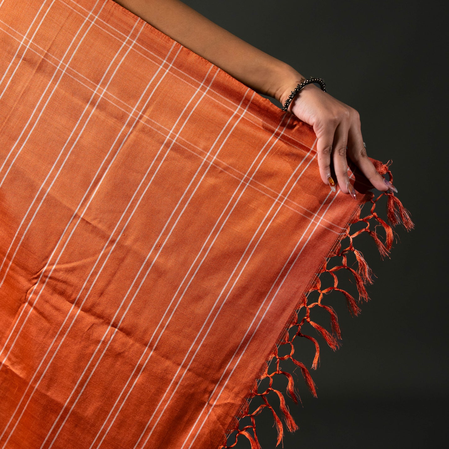 Ikatan Yellow & Orange Mulberry Silk Pochampally Ikat Saree Ikatan