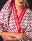 Ikatan Mauve & Pink Mulberry Silk Pochampally Ikat Saree Ikatan