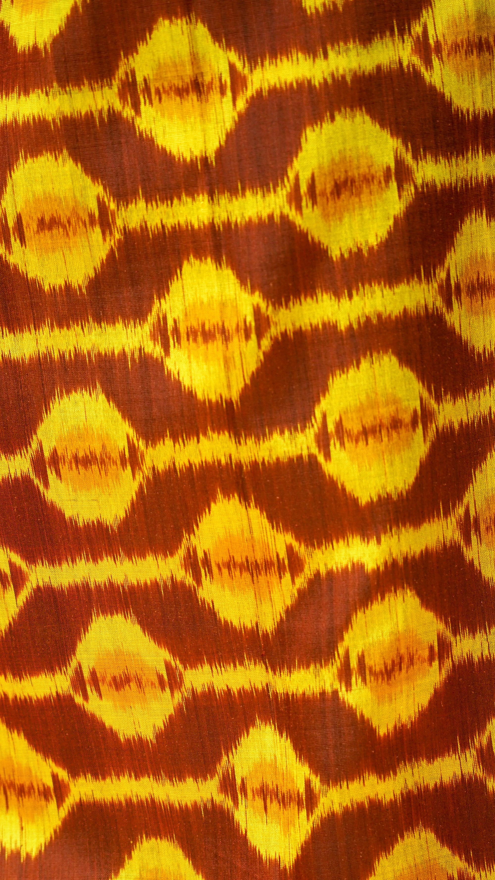 Maroon &amp; Orangish Yellow Mulberry Silk Odisha Ikat Saree