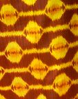 Maroon & Orangish Yellow Mulberry Silk Odisha Ikat Saree