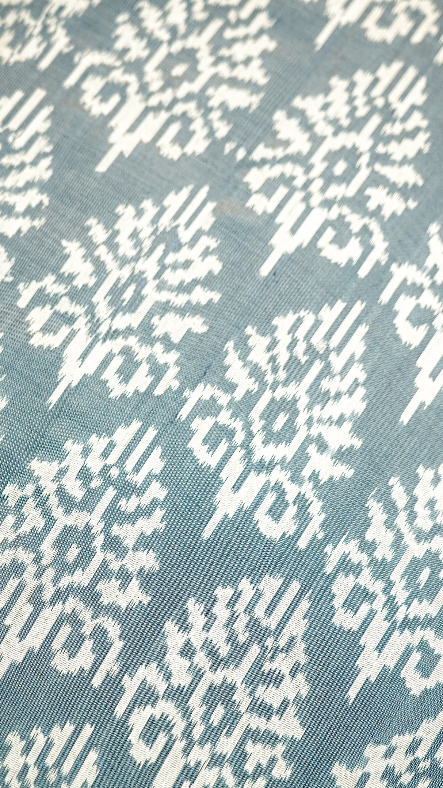 Grey & Red Mulberry Silk Pochampally Ikat Saree
