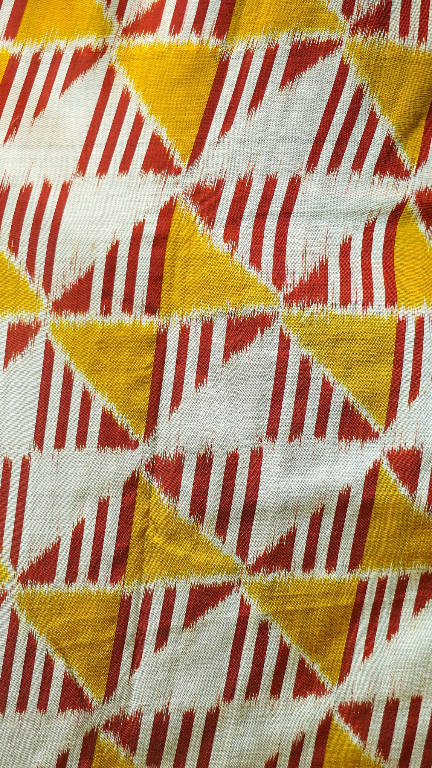 Golden & Silver With Red Mulberry Silk Odisha Ikat Saree