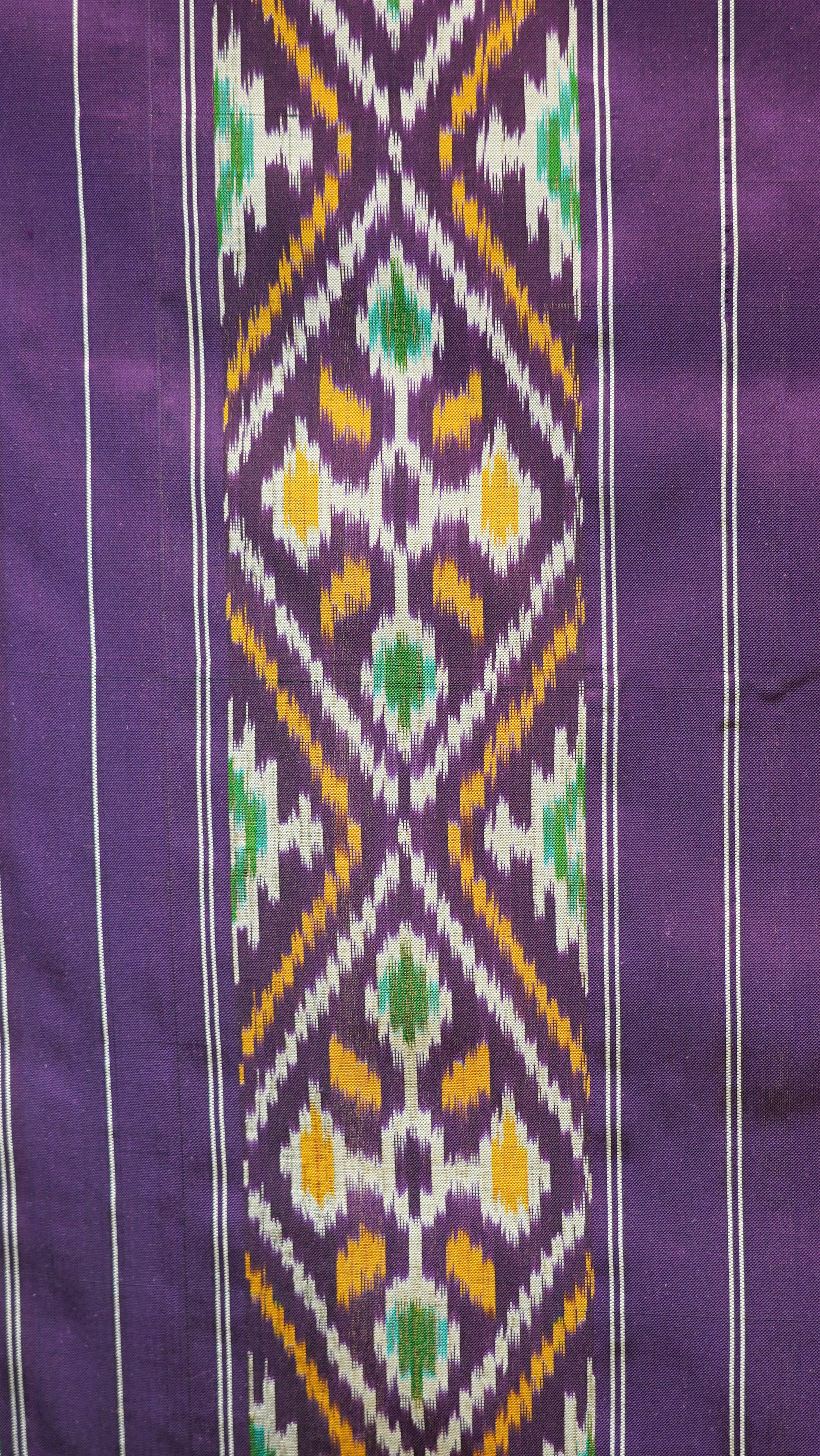 Electric Blue &amp; Indigo Mulberry Silk Pochampally Ikat Saree