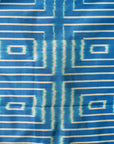 Electric Blue & Indigo Mulberry Silk Pochampally Ikat Saree
