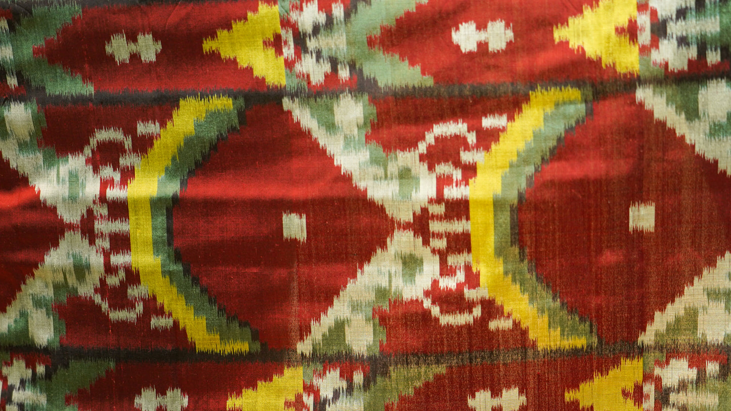 Maroon & Green Mulberry Silk Odisha Ikat Saree
