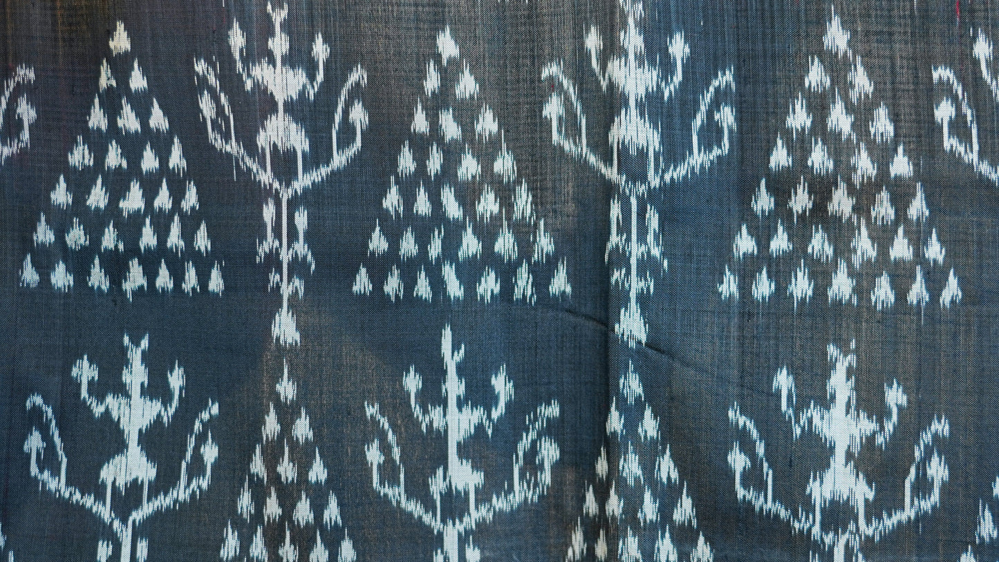 Black & Red Mulberry Silk Odisha Ikat Saree