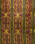 Brown & Yellow Mulberry Silk Khandua Ikat Saree