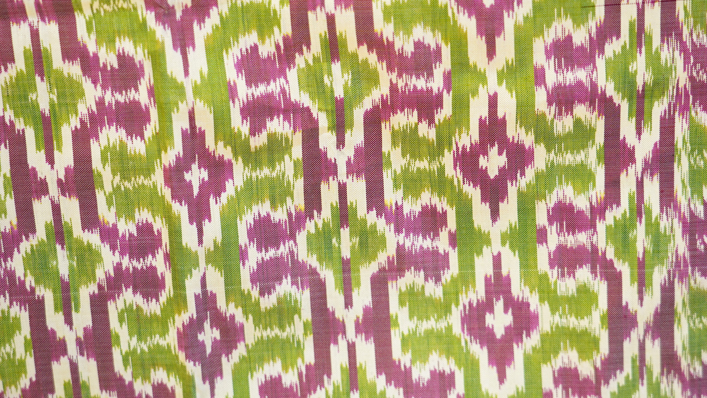 Bibhu Mohapatra Pink & Green Mulberry Silk Pochampally Ikat Saree