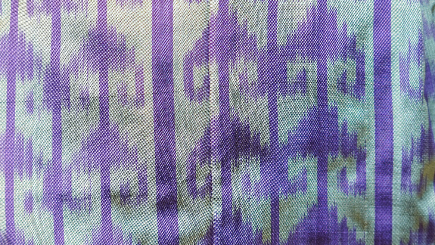 Bibhu Mohapatra Lavender & Grey Mulberry Silk Pochampally Ikat Saree