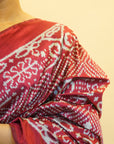 Maroon & Silver Mulberry Silk Odisha Ikat Saree