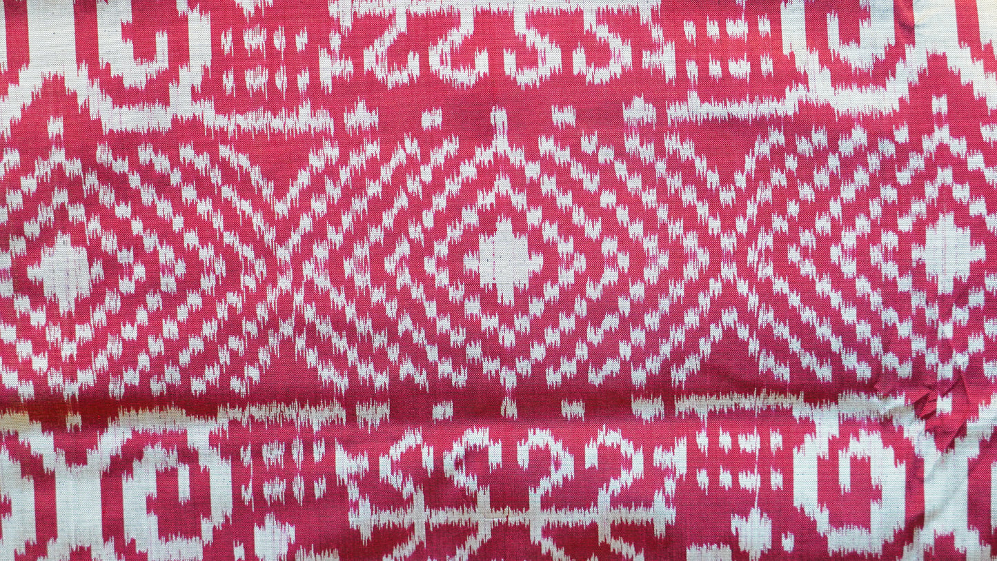 Maroon & Silver Mulberry Silk Odisha Ikat Saree