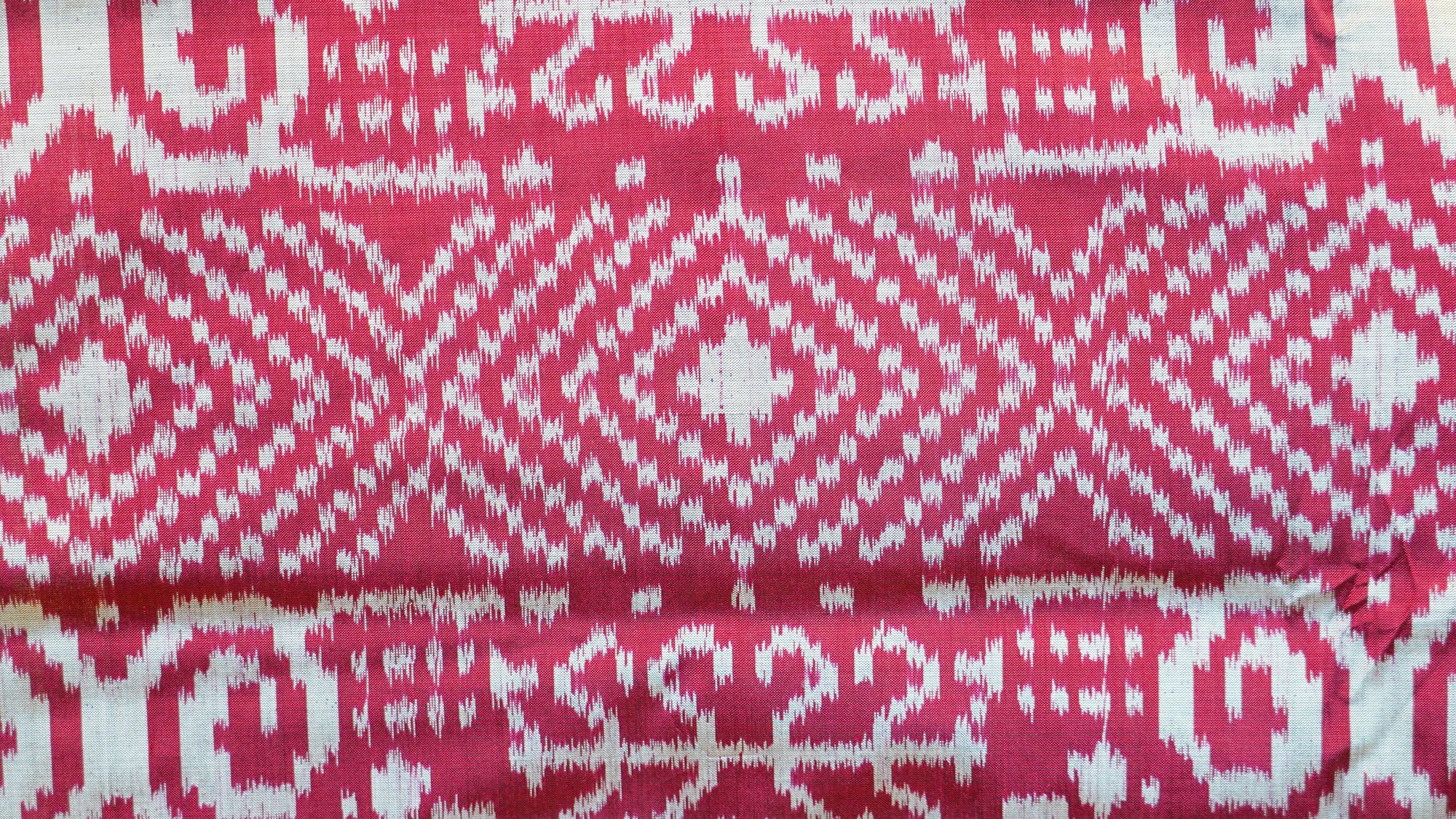 Maroon &amp; Silver Mulberry Silk Odisha Ikat Saree
