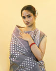 Bibhu Mohapatra Purple Mulberry Silk Pochampally Ikat Saree