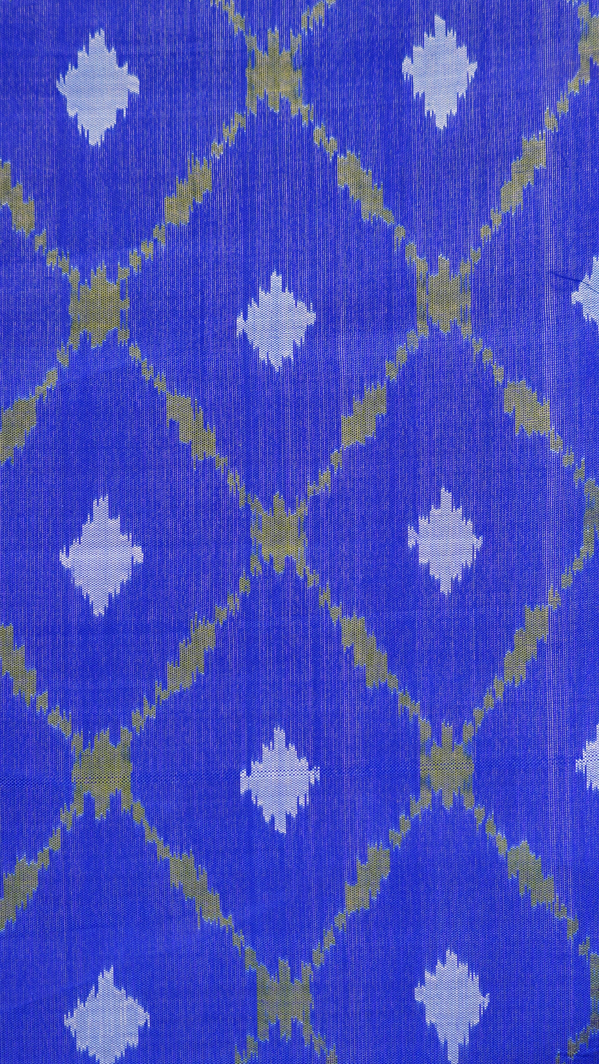 Bibhu Mohapatra Copper Blue &amp; Olive Green Mulberry Silk Gujarat Ikat Saree