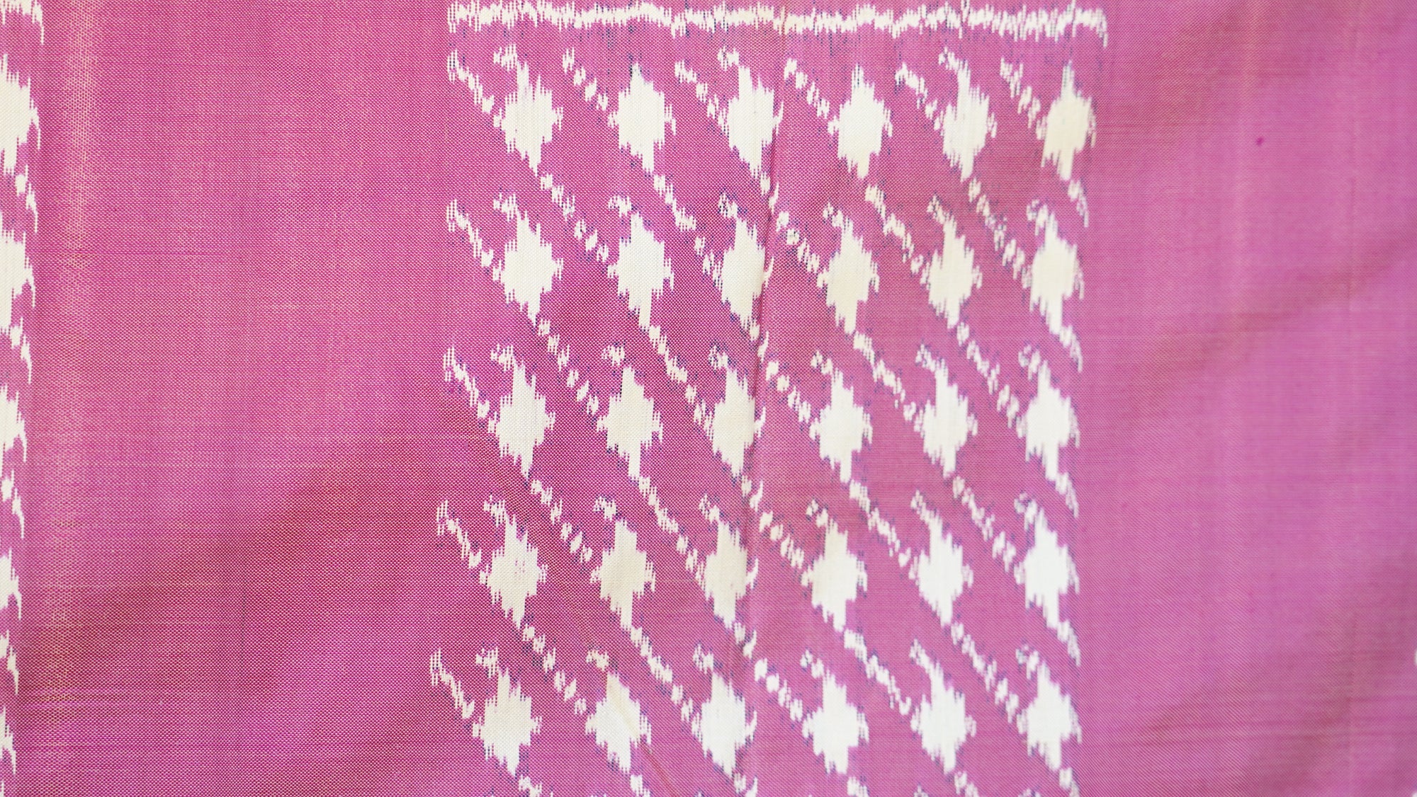 Bibhu Mohapatra Pink &amp; White Mulberry Silk Pochampally Ikat Saree