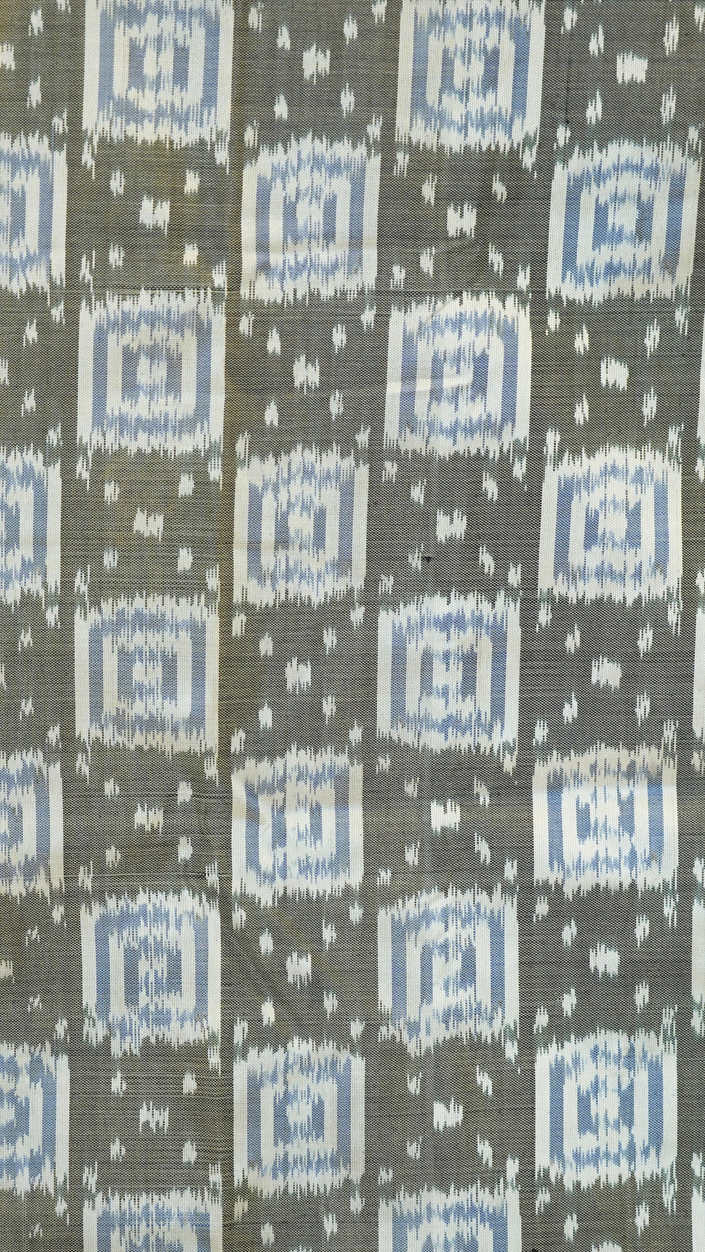 Dark Grey & Blue Mulberry Silk Pochampally Ikat Saree