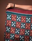 Bibhu Mohapatra Maroon & Blue Mulberry Silk Odisha Ikat Saree Ikatan