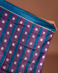 Bibhu Mohapatra Blue & Purple Mulberry Silk Odisha Ikat Saree Ikatan