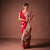 Bibhu Mohapatra Orange & Green Mulberry Silk Pochampally Ikat Saree Ikatan