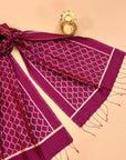 Purple Mulberry Silk Odisha Ikat Stole