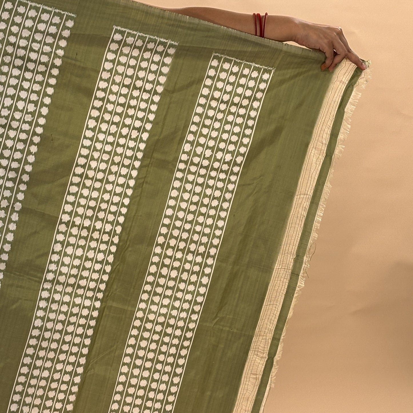 Bibhu Mohapatra Sage Green Mulberry Silk Pochampally Ikat Saree